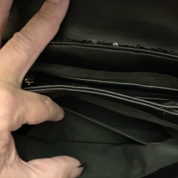 Black Sequin Badgley Mischka EVENING Bag - Picture 6 of 11